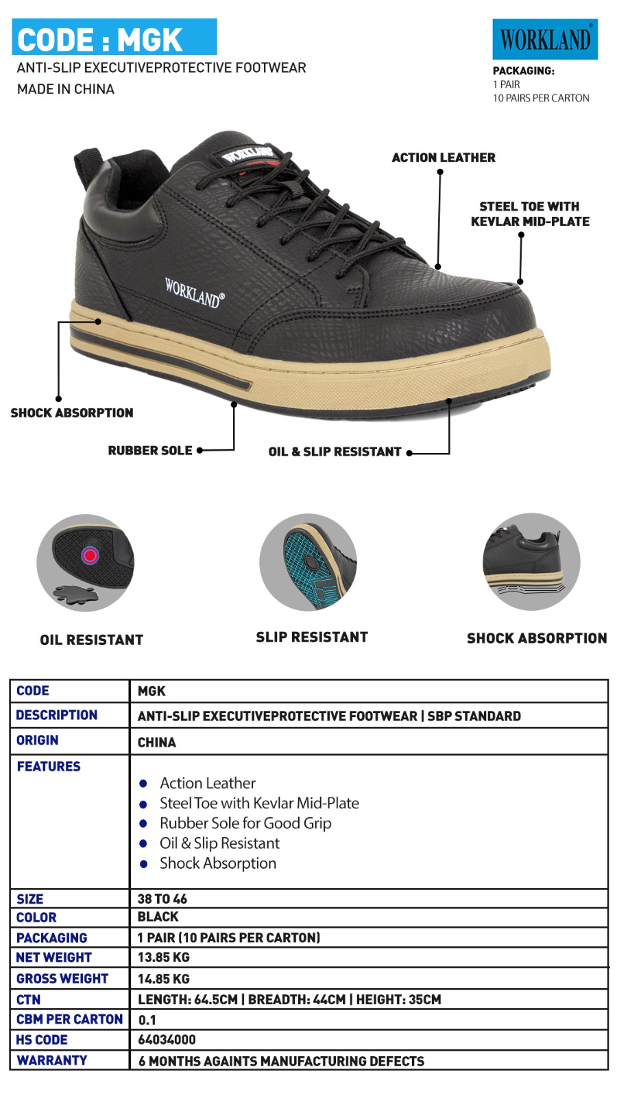 Sport Type SBP Grade Executive Safety Shoes